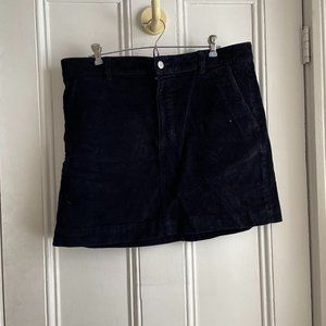 Classic Black Corduroy Skirt